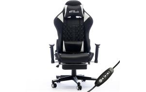 Slika izdelka: Gaming stol Bytezone CARBON, masažna blazina / Bluetooth zvočniki (črn)