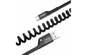 Slika izdelka: Kabel BASEUS Fish Eye USB Type-C / 2A, 1m (črn)