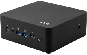 Slika izdelka: Mini namizni računalnik MSI Cubi NUC AI+ 2MG-021BEU Core Ultra 7 / 32GB / 1TB SSD / Wi-Fi 6E + BT / 2x2.5Gbps / Windows 11 Pro (črn)