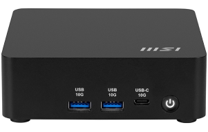 Slika izdelka: Mini namizni računalnik MSI Cubi NUC AI 1UMG-073BEU Core Ultra 7 / 16GB / 512GB SSD / Wi-Fi 6E + BT / 2x2.5Gbps / Windows 11 Home (črn)