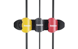 Slika izdelka: Organizator kablov BASEUS Kaka FIXER (črn)