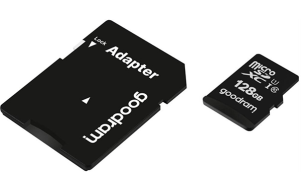 Slika izdelka: Pomnilniška kartica microSD Goodram 128GB + adapter (SD)
