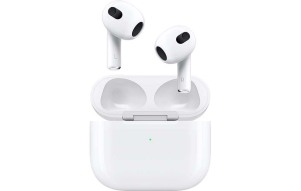 Slika izdelka: Slušalke Apple AirPods 3.gen brezžične / Lightning polnilni etui (bele)