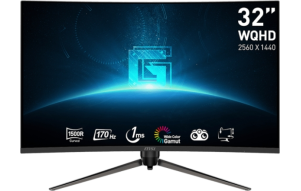 Slika izdelka: Zaslon MSI G32CQ5P / 31.5" / WQHD / 170Hz / 1ms (MPRT) / ukrivljen / črn - nastavljiv po višini