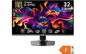 Slika proizvoda: Zaslon MSI MPG 321URX QD-OLED 31.5" / UHD / 240Hz / 0,03ms (GTG) / crna – podesiv po visini - PD 90W